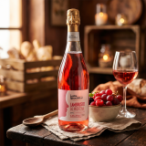 Bouteille de Lambrusco di Modena Amabile rosé pétillant, 75cl 6/8%